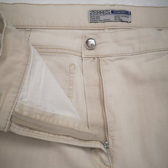 Zerres Comfort - S Ladies Size 48 Euro (Approx. 15 US) Cream Casual Pants - Picture 9 of 13